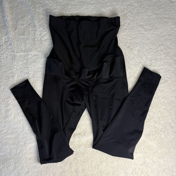 SRC Pregnancy Leggings Over The Bump Women’s XL Black Full Length Support - Picture 1 of 8